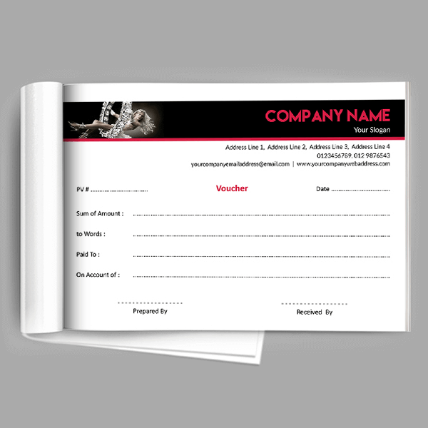 Custom Textiles Voucher Book