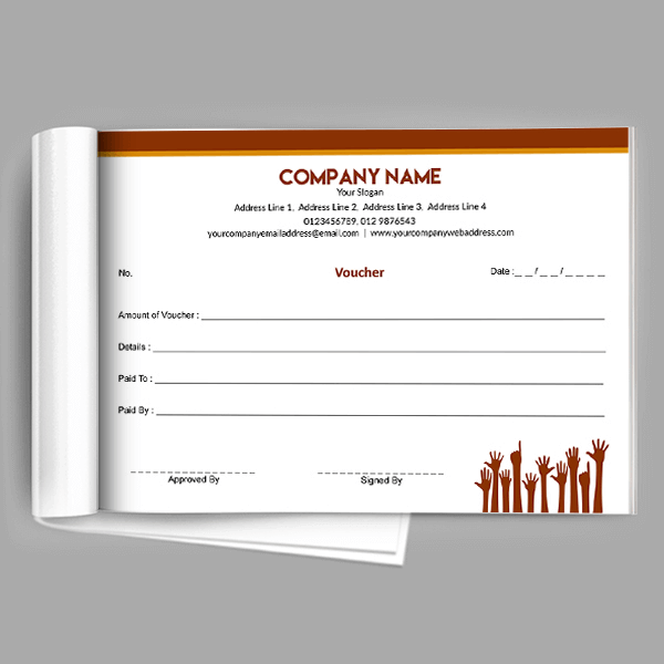 Custom Company Voucher Book