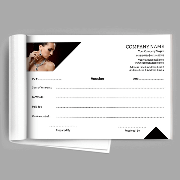 Custom Yellow Voucher Book