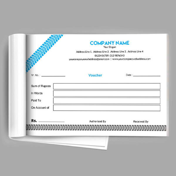 Custom Tyre Dealers Voucher Book