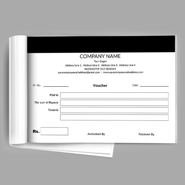 Custom Elegant Voucher Book