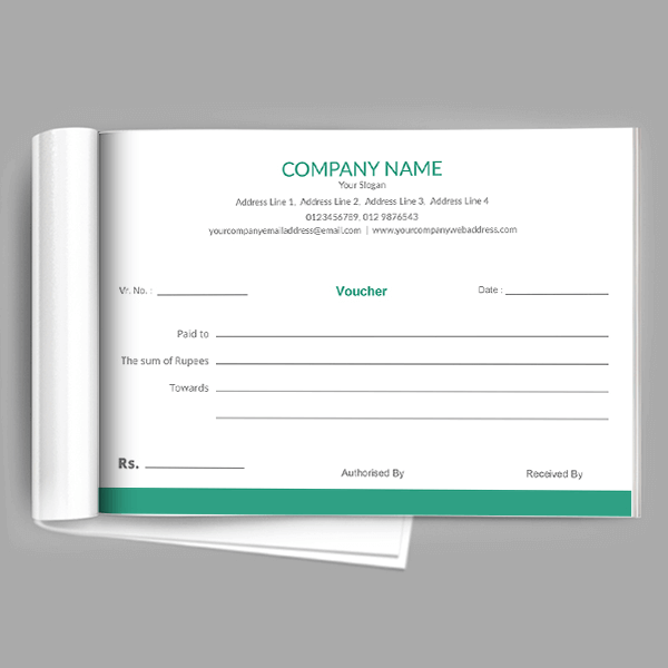 Custom Simple Voucher Book