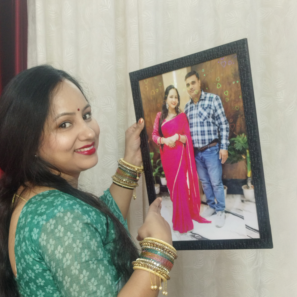 Hearts Effect Photo Frame Customer Image Review 5